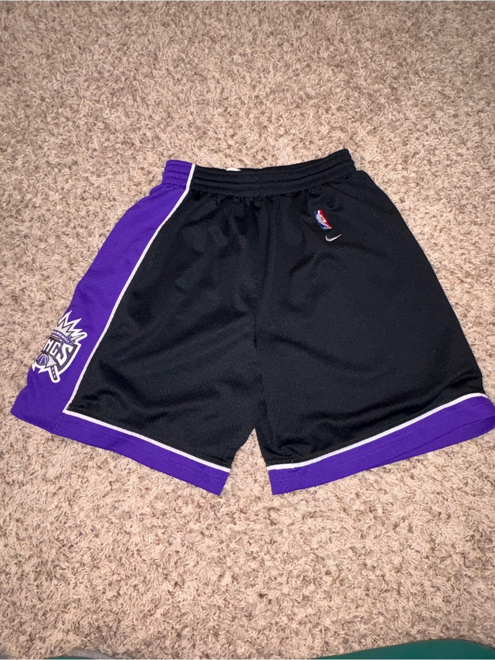Nike | Vintage Sacramento Kings Black and Purple Athletic Shorts